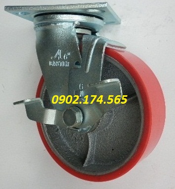Bánh xe PU lõi gang ổ bi đũa